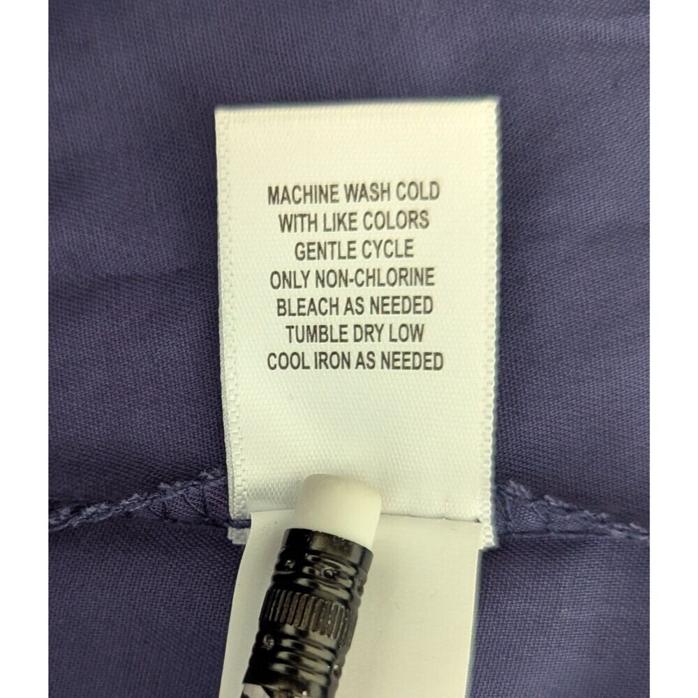 Oak & Trellis Midi Dress NWT Size L Blue Ribbed Bodice Cotton Poplin Skirt Dress - Picture 7 of 9